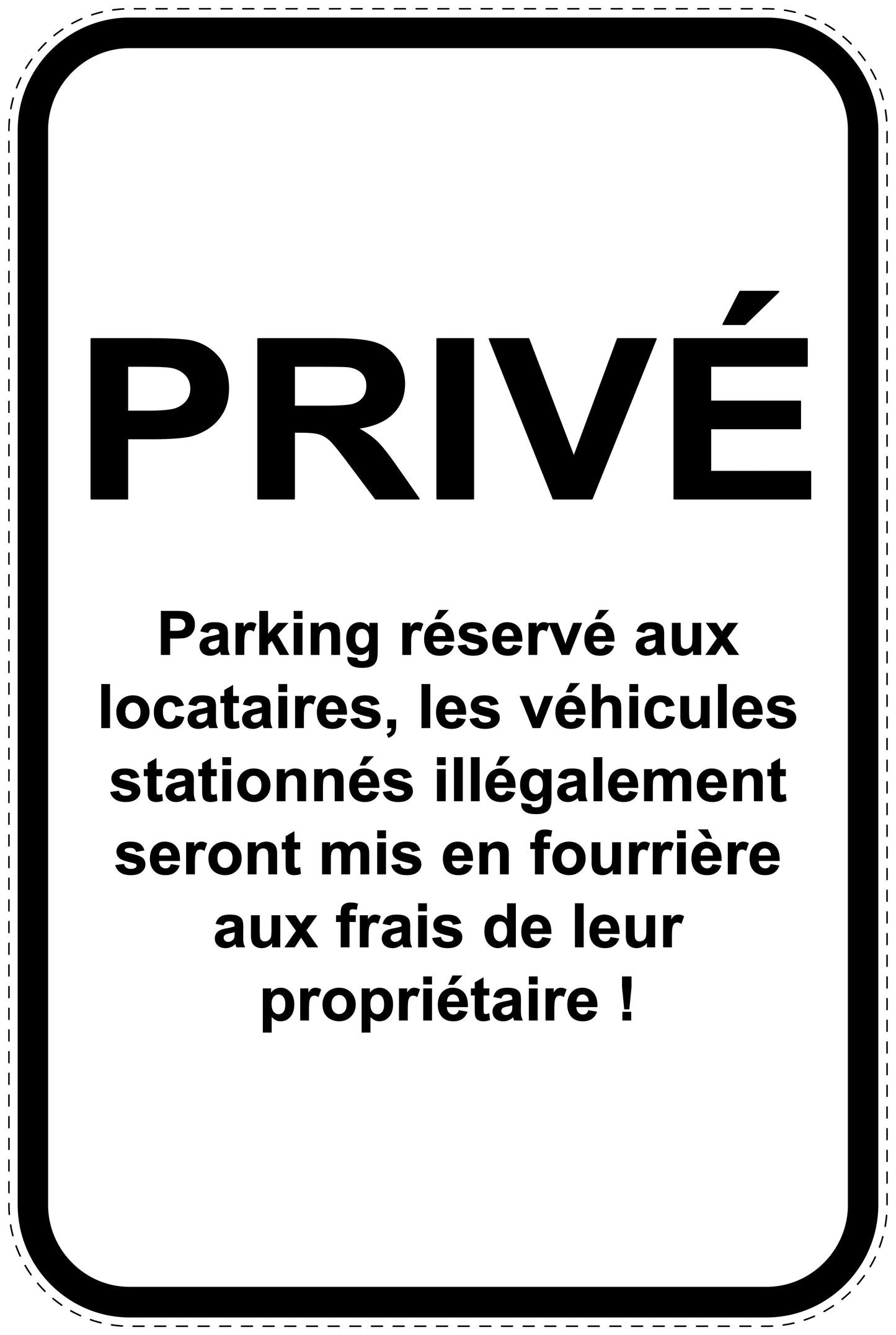 Panneaux d'interdiction de stationnement (stationnement interdit) blancs comme autocollant F-PARKEN-21800-H-0