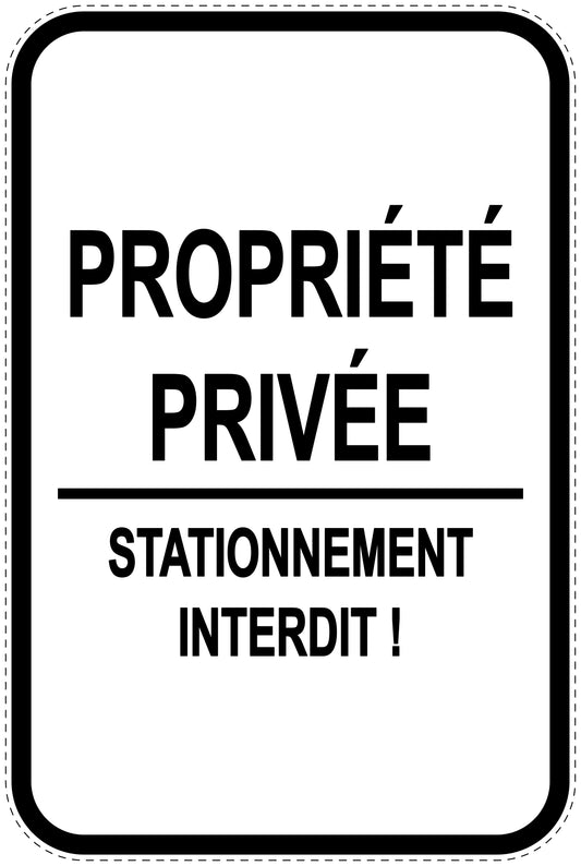 Panneaux d'interdiction de stationnement (stationnement interdit) blancs comme autocollant F-PARKEN-22500-H-0