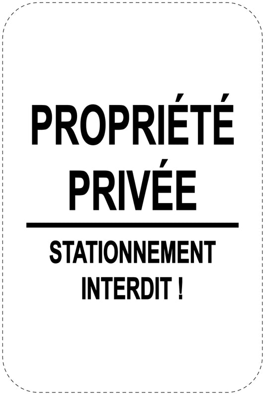 Panneaux d'interdiction de stationnement (stationnement interdit) noir comme autocollant F-PARKEN-22500-H-88