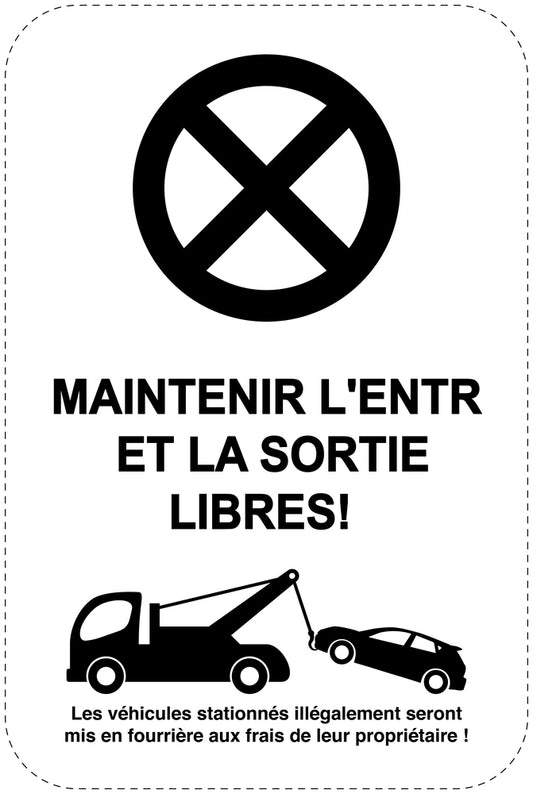 Panneaux d'interdiction de stationnement (stationnement interdit) noir comme autocollant F-PARKEN-22700-H-88