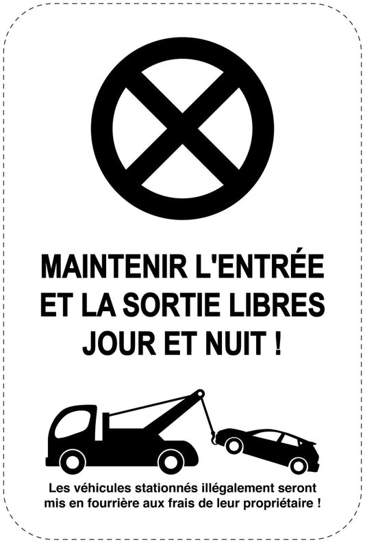 Panneaux d'interdiction de stationnement (stationnement interdit) noir comme autocollant F-PARKEN-22800-H-88