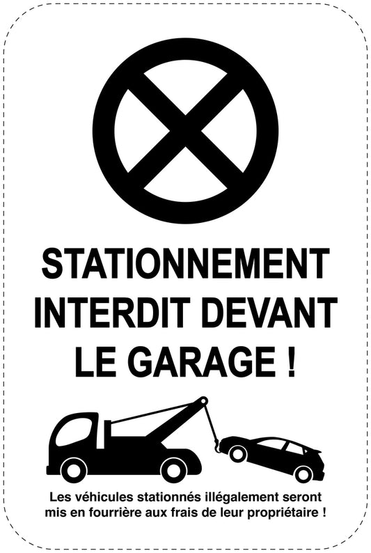 Panneaux d'interdiction de stationnement (stationnement interdit) noir comme autocollant F-PARKEN-23000-H-88