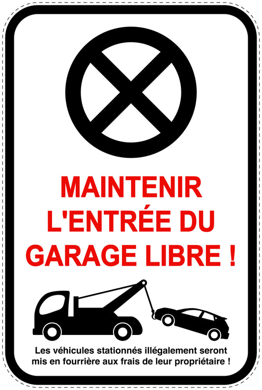 Panneaux d'interdiction de stationnement (stationnement interdit) blancs comme autocollant F-PARKEN-23100-H-0