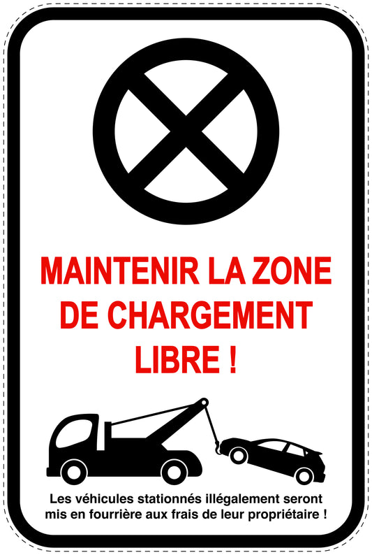 Panneaux d'interdiction de stationnement (stationnement interdit) blancs comme autocollant F-PARKEN-23300-H-0