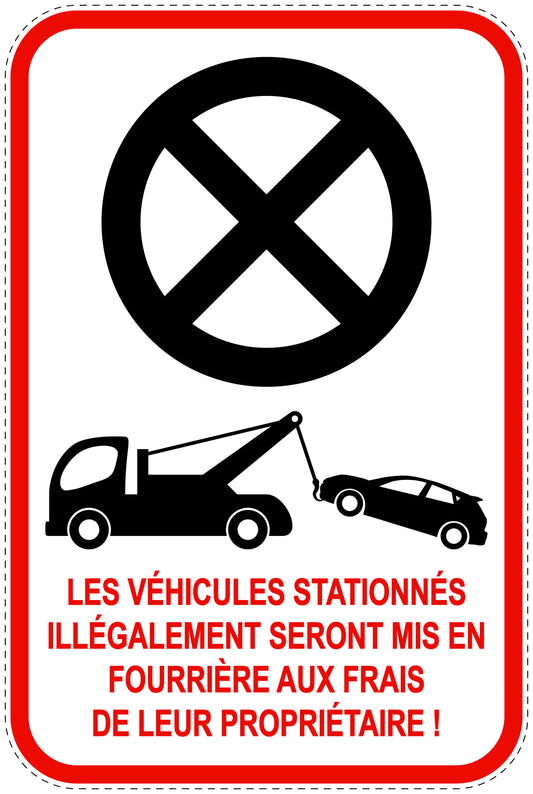 Panneaux d'interdiction de stationnement (stationnement interdit) rouge comme autocollant F-PARKEN-23400-H-14