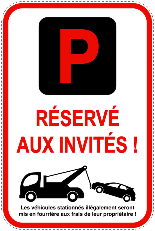 Panneaux d'interdiction de stationnement (stationnement interdit) rouge comme autocollant F-PARKEN-23500-H-14