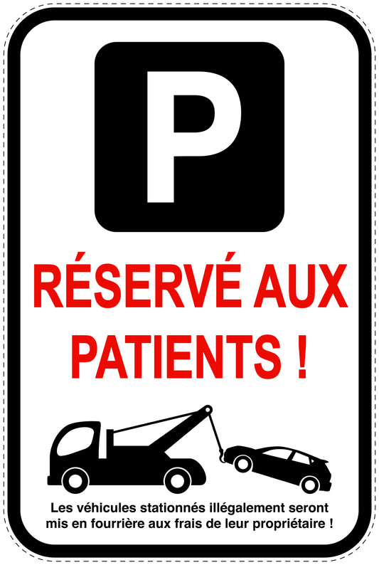 Panneaux d'interdiction de stationnement (stationnement interdit) blancs comme autocollant F-PARKEN-23600-H-0