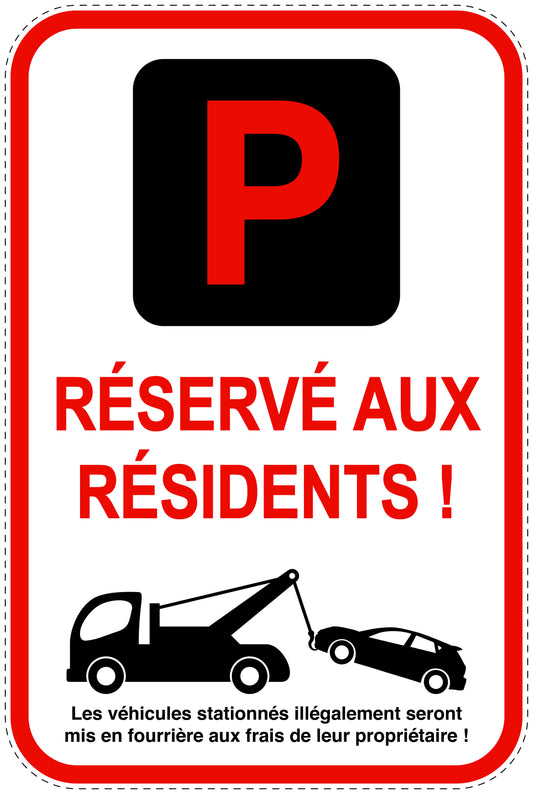 Panneaux d'interdiction de stationnement (stationnement interdit) rouge comme autocollant F-PARKEN-23900-H-14