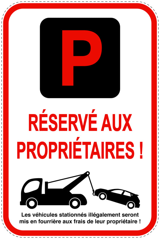 Panneaux d'interdiction de stationnement (stationnement interdit) rouge comme autocollant F-PARKEN-24200-H-14