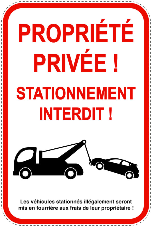 Panneaux d'interdiction de stationnement (stationnement interdit) rouge comme autocollant F-PARKEN-24300-H-14