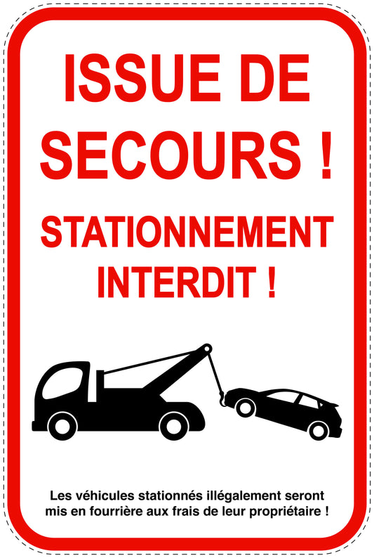 Panneaux d'interdiction de stationnement (stationnement interdit) rouge comme autocollant F-PARKEN-24400-H-14