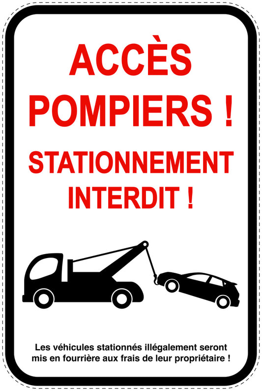 Panneaux d'interdiction de stationnement (stationnement interdit) blancs comme autocollant F-PARKEN-24500-H-0