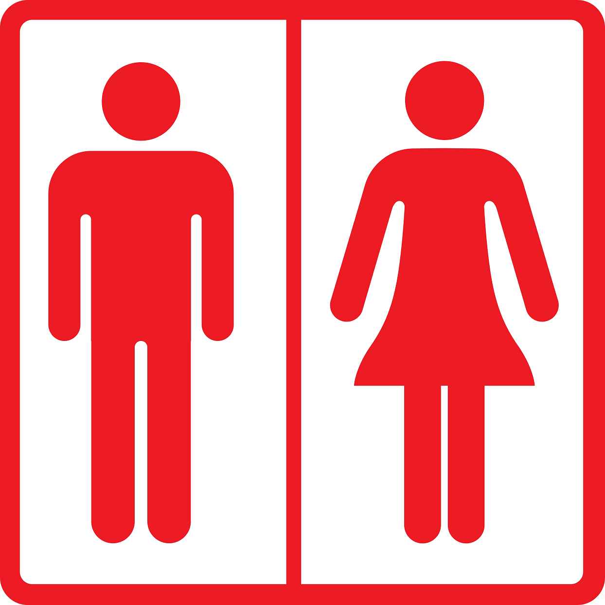 Pictogrammes de signalisation de bâtiment "Toilettes unisexes" 5-30 cm ES-PIKTO1600-14