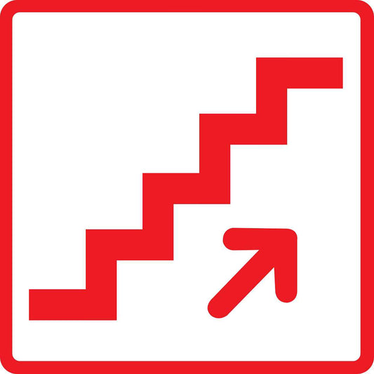 Pictogrammes de signalisation de bâtiment "Escalier montant" 5-30 cm ES-PIKTO2110-14