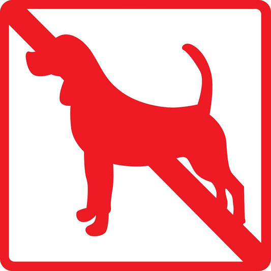 Pictogrammes de signalisation de bâtiment "Chiens interdits" 5-30 cm ES-PIKTO3000-14