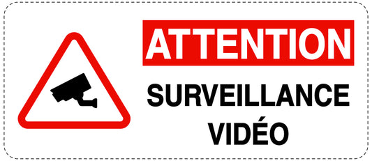 Accès interdit - vidéosurveillance " ATTENTION SURVEILLANCE VIDÉO " 10-40 cm F-RESTRICT-1270