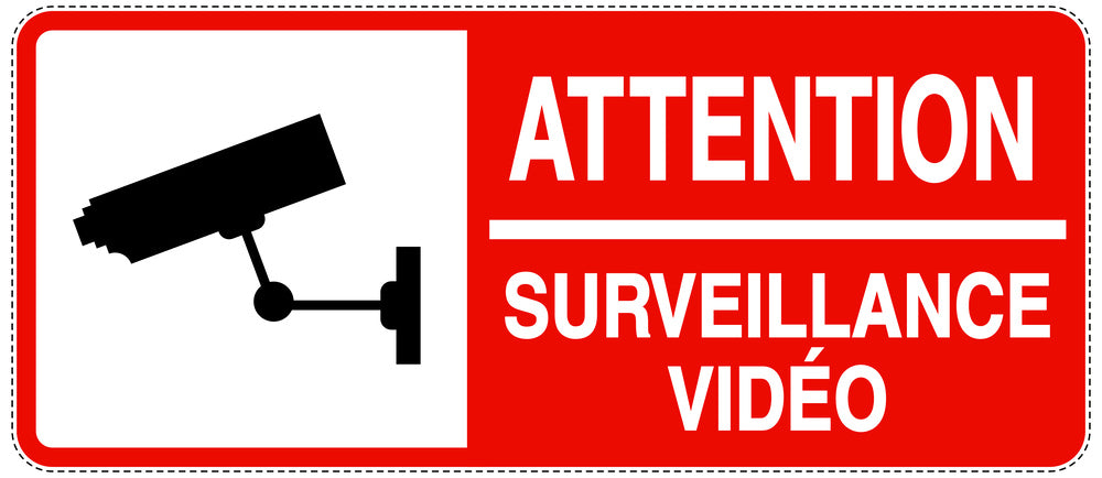 Accès interdit - vidéosurveillance "ATTENTION SURVEILLANCE VIDÉO " 10-40 cm F-RESTRICT-1310