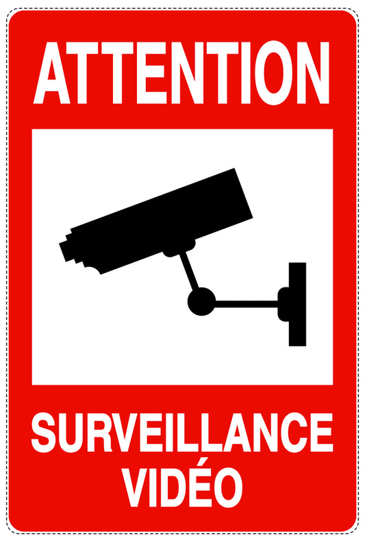 Accès interdit - vidéosurveillance "ATTENTION SURVEILLANCE VIDÉO " 10-40 cm F-RESTRICT-2310