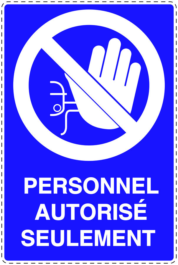 Autocollant d'interdiction d'accès "Personnel authorisés seulement" F-SI6120-54