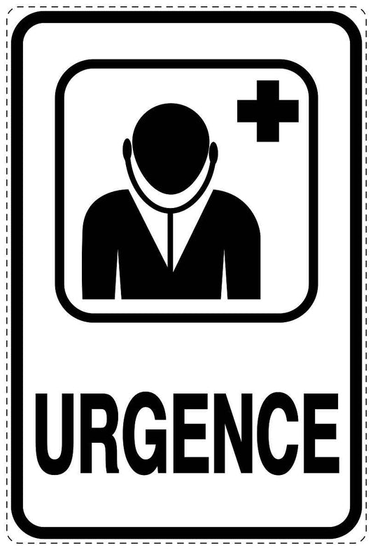 Autocollant d'urgence "URGENCE" 10-40 cm F-SIE-4080-0