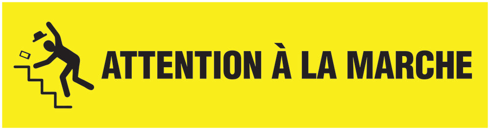 Autocollant "Attention Á La Marche" 20-80 cm en plastique PVC, F-STUFE-15000-45x12-3-88