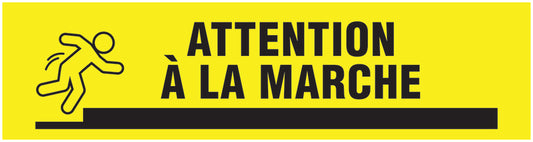 Autocollant "Attention Á La Marche" 20-80 cm en plastique PVC, F-STUFE-17000-45x12-3-88