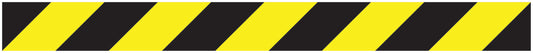 Autocollant "Bandes de sécurité" 20-80 cm jaune en plastique PVC F-STRIPES-10000-50x5-88-803