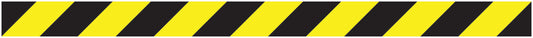 Autocollant "Bandes de sécurité" 20-80 cm jaune en plastique PVC F-STRIPES-10000-70x5-88-803