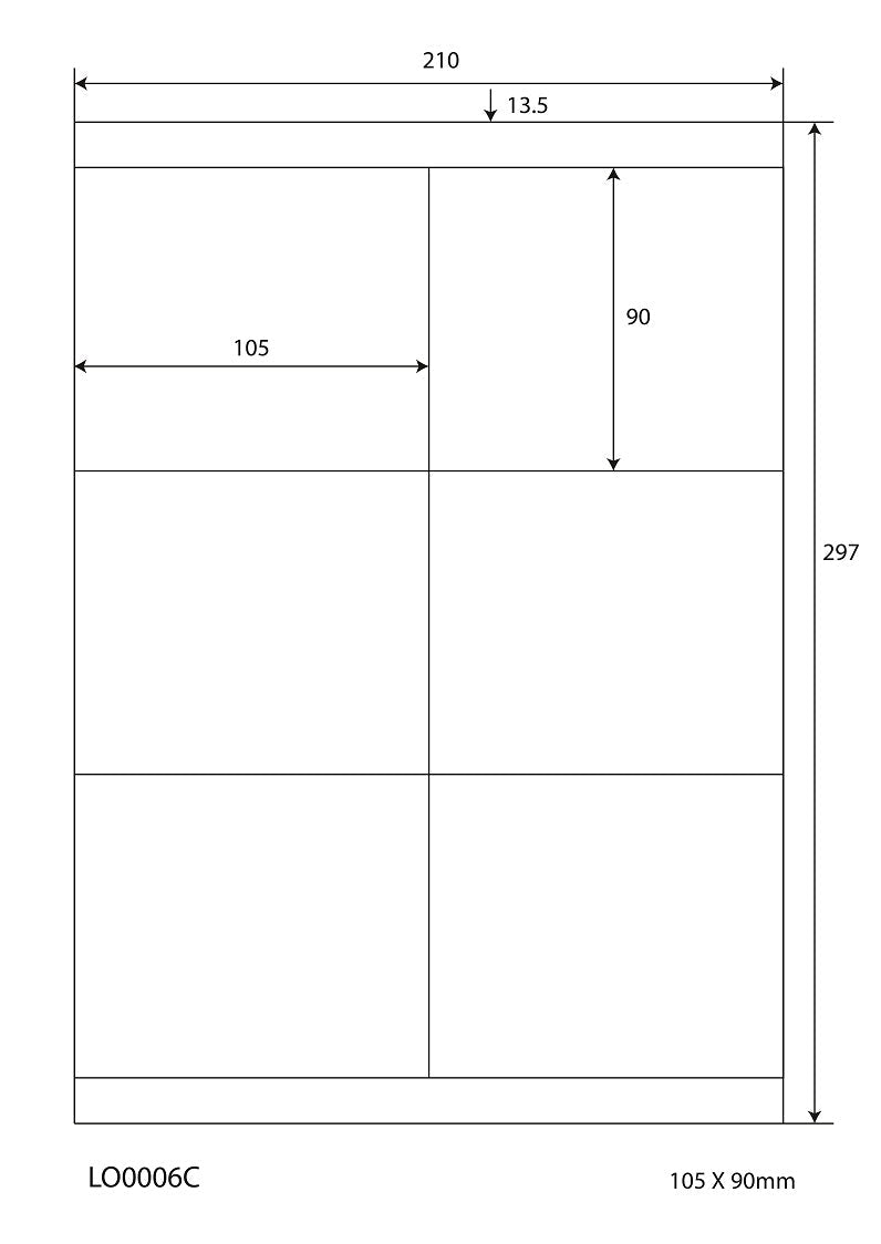 600 autocollants 105x90mm imprimés selon vos souhaits, finition mate ou brillante F-0006-C