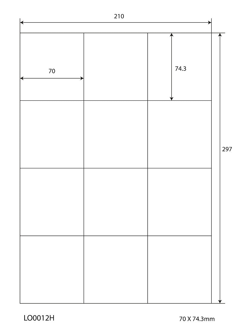 1200 autocollants 70x74,3mm imprimés selon vos souhaits mat ou brillant F-0012-H