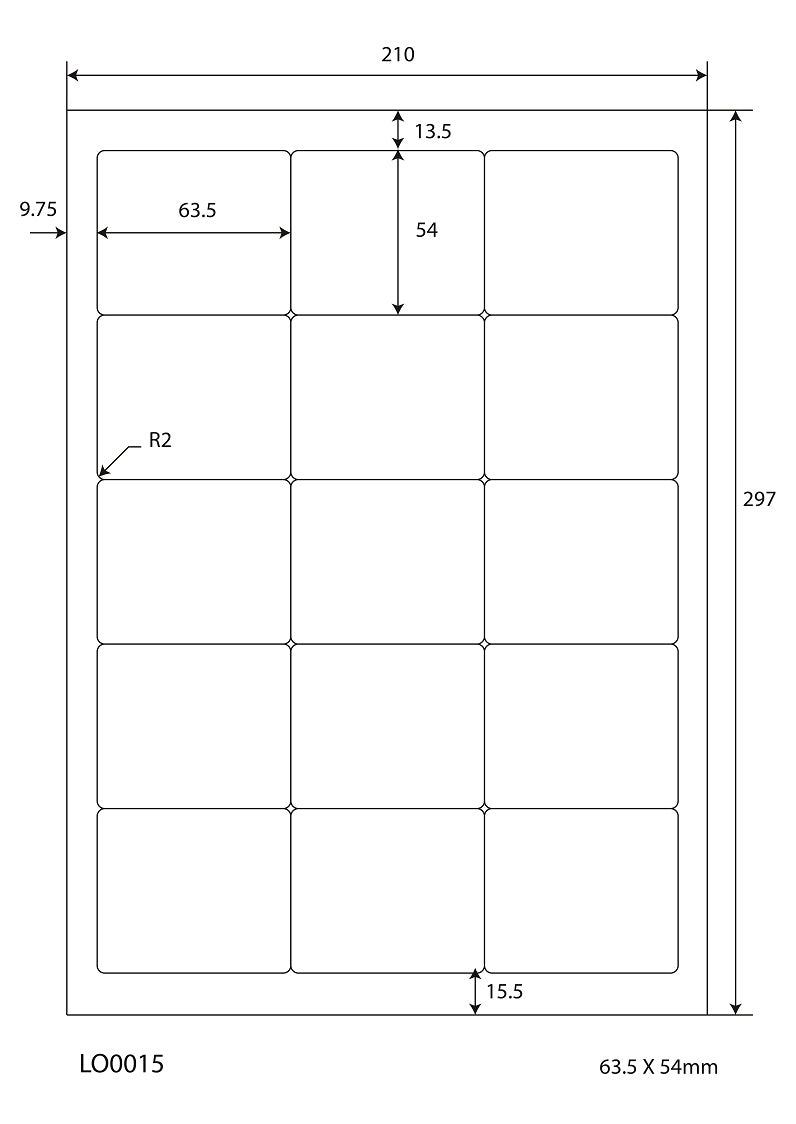 1500 autocollants 63,5x54mm imprimés selon vos souhaits mat ou brillant F-0015