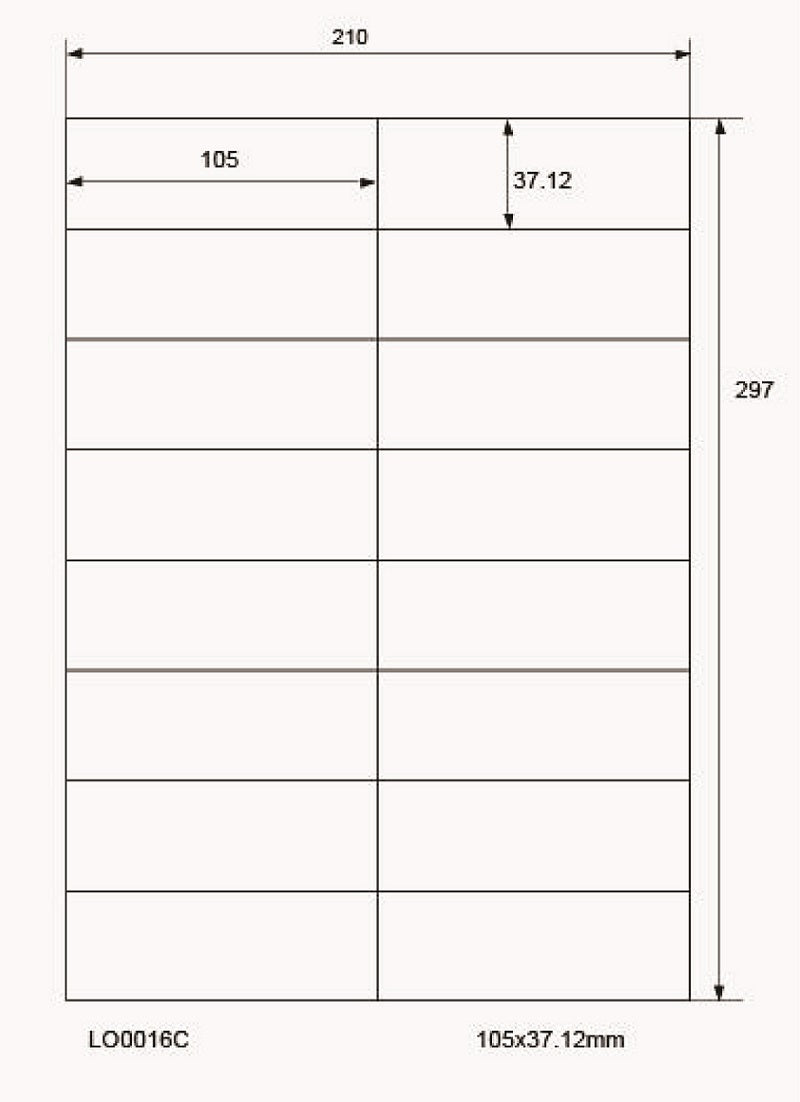 1600 autocollants 105x37,12mm imprimés selon vos souhaits mat ou brillant F-0016-C