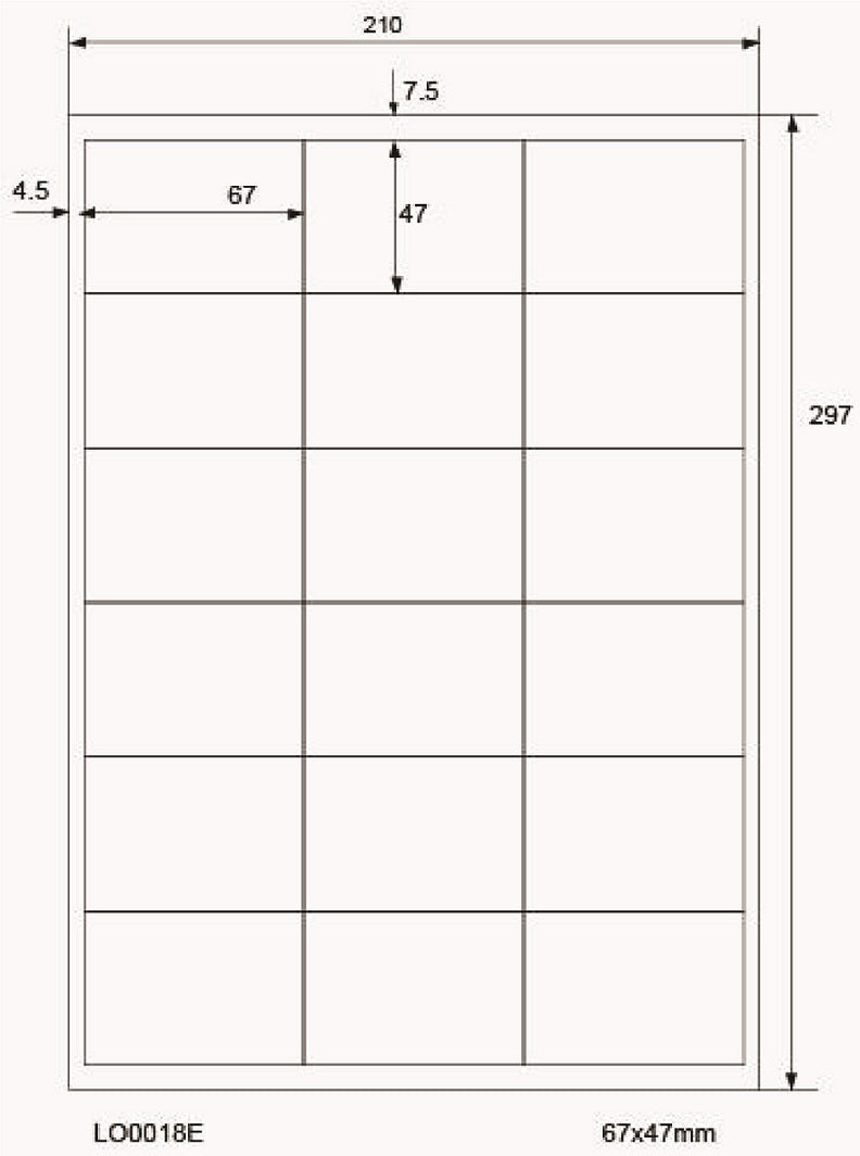 1800 autocollants 67x47mm imprimés selon vos souhaits mat ou brillant F-0018-E