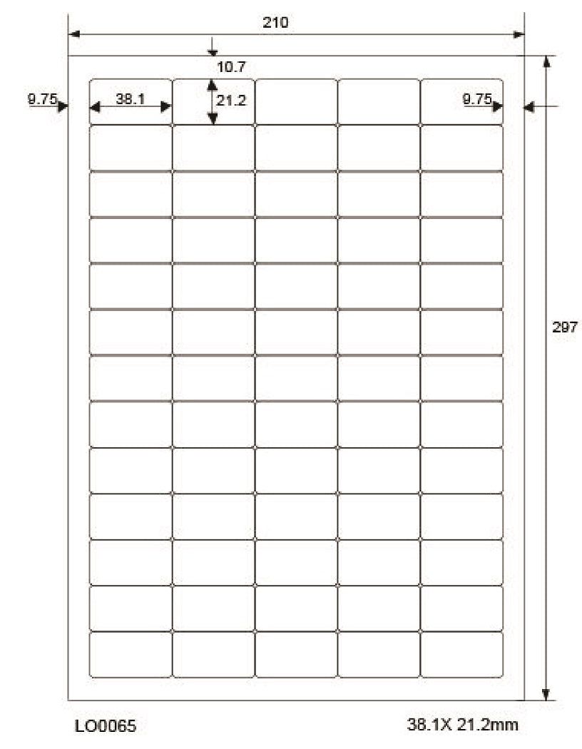 6500 autocollants 38,1x21,2mm imprimés selon vos souhaits mat ou brillant F-0065