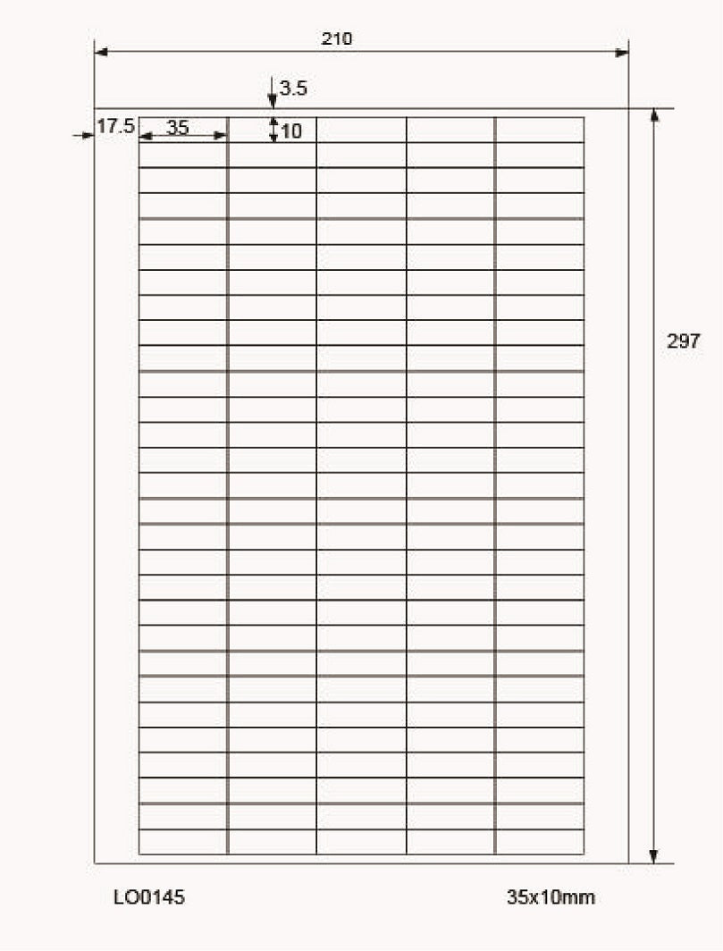 14500 autocollants 35x10mm imprimés selon vos souhaits mat ou brillant F-0145